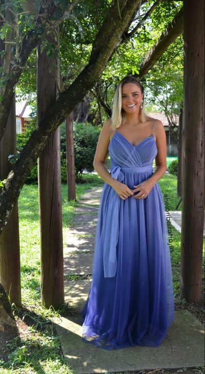 Simple Blue Prom Dress Formal Gown Party Dress