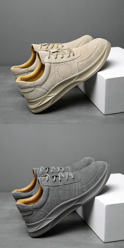 Prelesty Handmade British Autumn Brogue Men Suede Leather Formal Warm Shoes