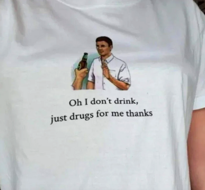 Free Shipping-"OH I DON'T DRINK" TEE