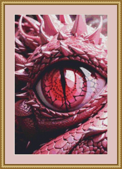 Eye Of A Dragon Cross Stitch Pattern