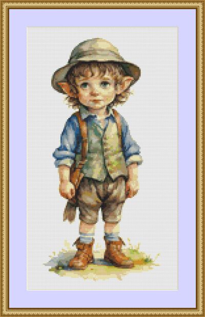 Elf Boy 3 Cross Stitch Pattern