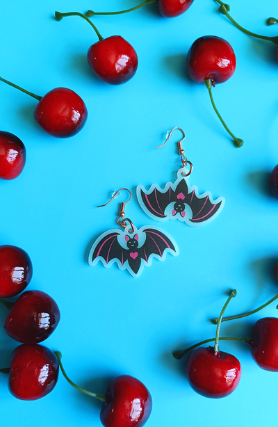 Bat Earrings - GLOW IN THE DARK