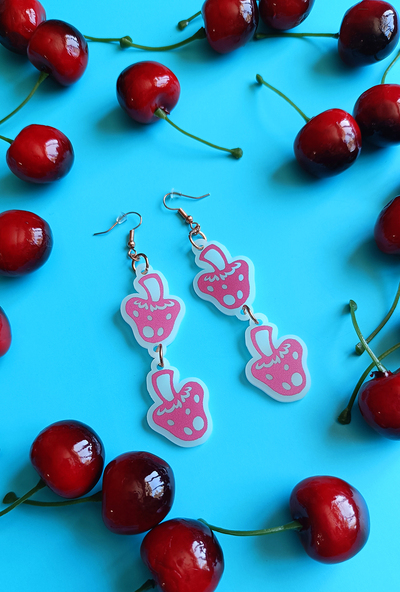 Mushroom Earrings - GLOW IN THE DARK
