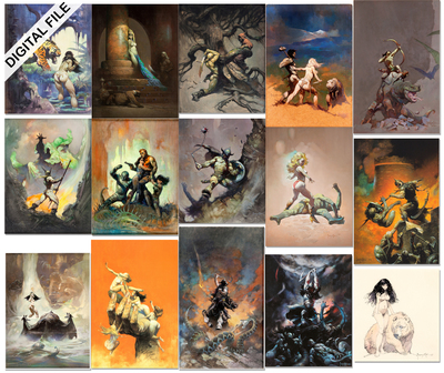 Poster Collection Frank Frazetta 15 images high quality ready to print