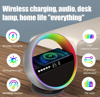 Wireless Charger Bluetooth Speaker Large G Ambience Light