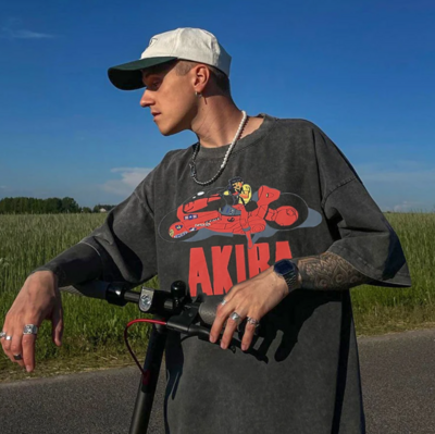 AKIRA ACID WASH T SHIRT VER.2