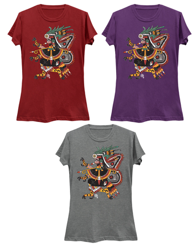 Itzpapalotl Ladies Slim Fit Colors T-Shirt