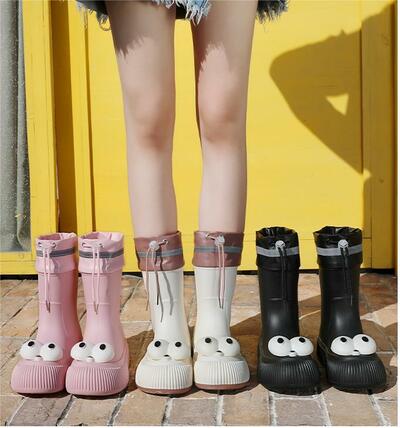 Cartoon Big Eyes Rain Boots