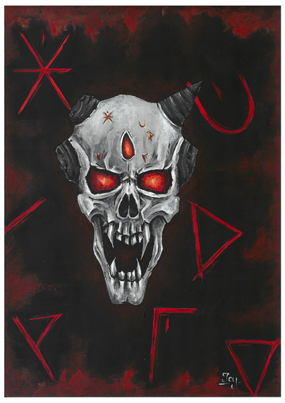 Metal Hellsinger signed art print Paz