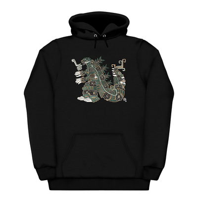 GojirAzteca Black Hoodie FRONT PRINT