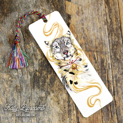 Holiday Snow Leopard - Bookmark
