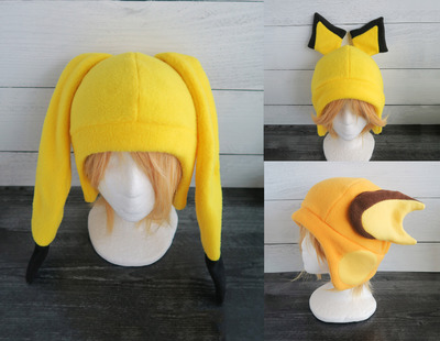 Pikachu or pichu fleece hat
