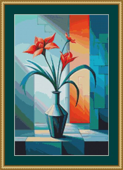 Vase Cross Stitch Pattern