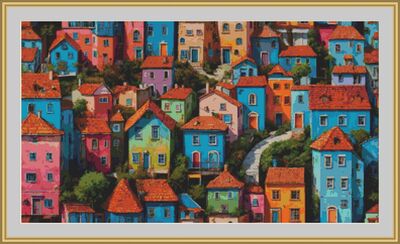 Up The Hill Cross Stitch Pattern