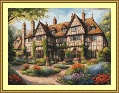 Tudor House Cross Stitch Pattern