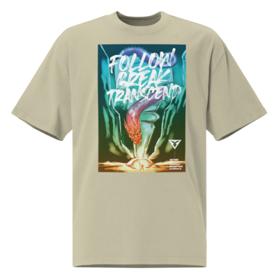 Follow break transcend oversized faded t-shirt - Thumbnail 2