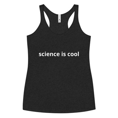 Women's Racerback Tank, Science is Cool, PIFSC artwork on back