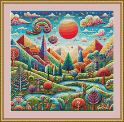 Pyramids Cross Stitch Pattern