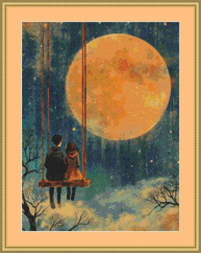 On A Swing Cross Stitch Pattern