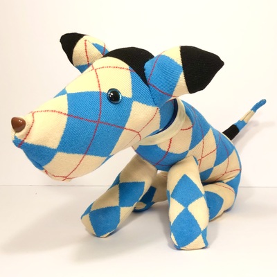 Sock Dog - Beige Argyle