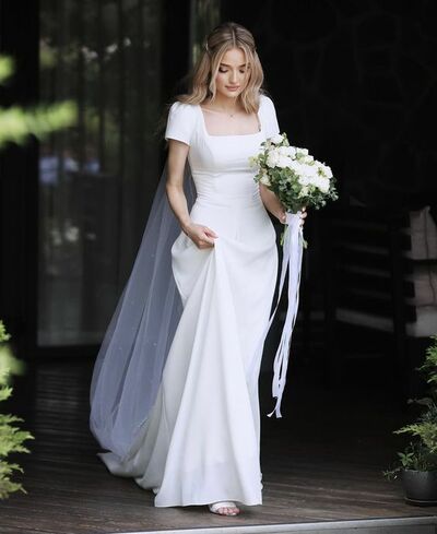 Simple Sheath Wedding Dress Mermaid Bridal Dresses