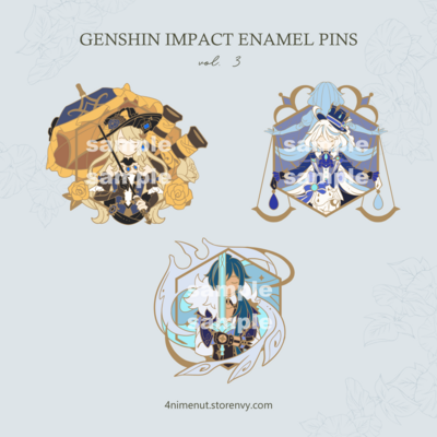 Genshin Impact Enamel Pins Vol 3
