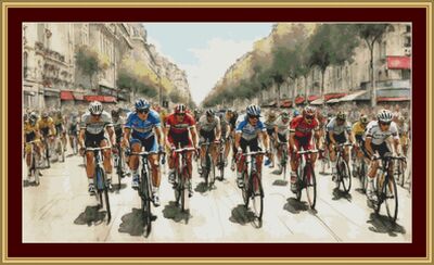 Le Tour Cross Stitch Pattern