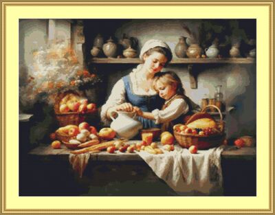In The Kitchen Cross Stitch Pattern