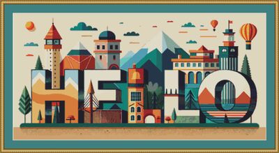 Hello Cross Stitch Pattern