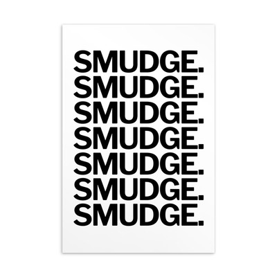 SMUDGE. Ad Postcard