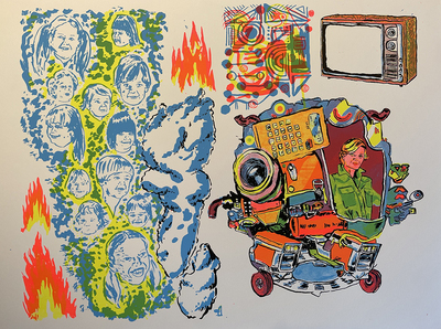 Smoke Children/Sears Vehicle Screenprint (18" x 24")