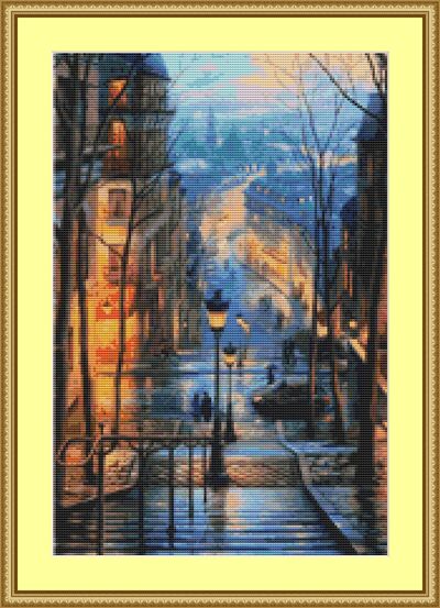 Evening In The City Cross Stitch Pattern