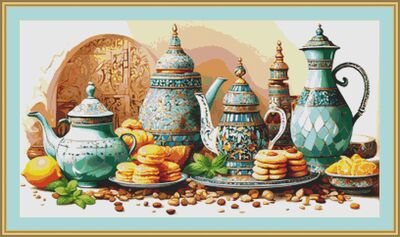 Ethnic Pots Cross Stitch Pattern