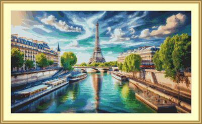 Eiffel Tower Cross Stitch Pattern