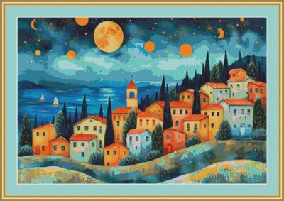 At Night Cross Stitch Pattern