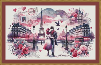 Amour Cross Stitch Pattern