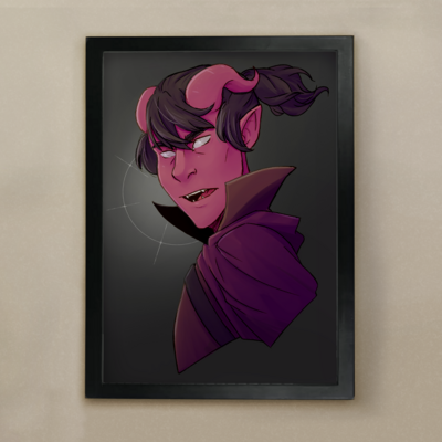 Dungeons & Dragons Character Tiefling Rogue | 5x7" Print