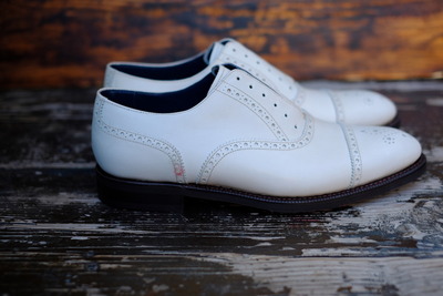 White Leather Oxfords Skin Handmade Formal Dress Shoes