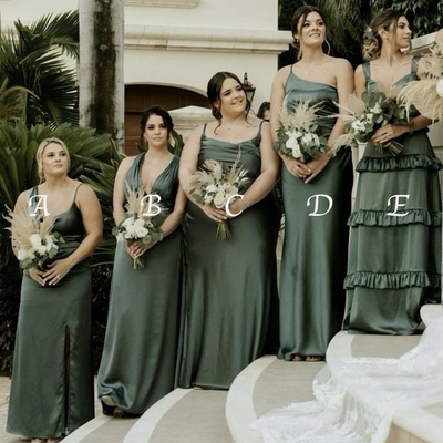 Sage Green Bridesmaid Dresses Floor Length