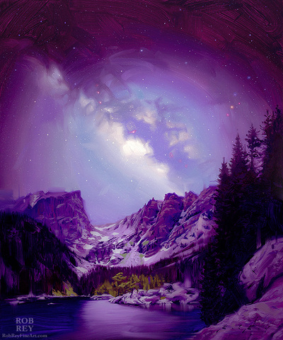 Galactic Range - Print of original oil painting