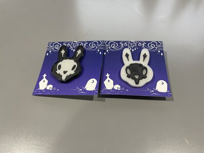 Lepus-3d Printed Glow in The Dark Pin