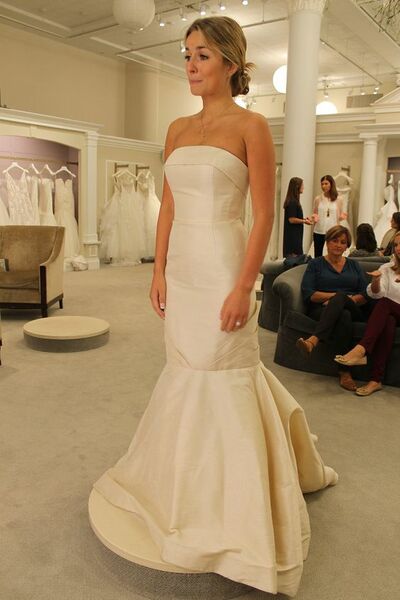 Simple Strapless Mermaid Wedding Dress Bridal Gown