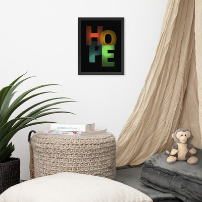 Framed photo paper poster