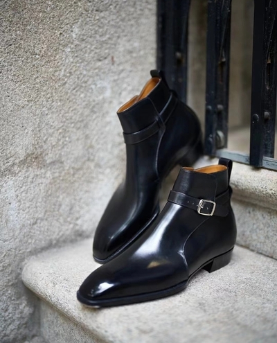 Handcrafted Jodhpur Boots in Black Leather