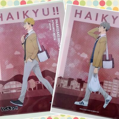 Haikyuu! To The Top Jump Shop Exclusive Inarizaki A4 Anime Clear File - Atsumu, Osamu Miya Brothers