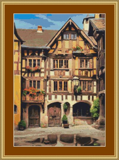 Timber House Cross Stitch Pattern