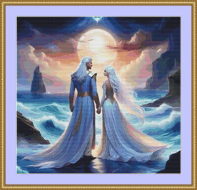 Elvish Couple Cross Stitch Pattern