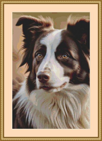 Border Collie Cross Stitch Pattern