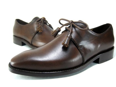 New Men's Hand Stitch Brown Leather Lace Up Formal Shoes
