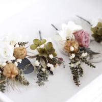 Natural Preserved Flower Dried Flower Wedding Headpiece Hair Pin Tiara Accessories - Thumbnail 2